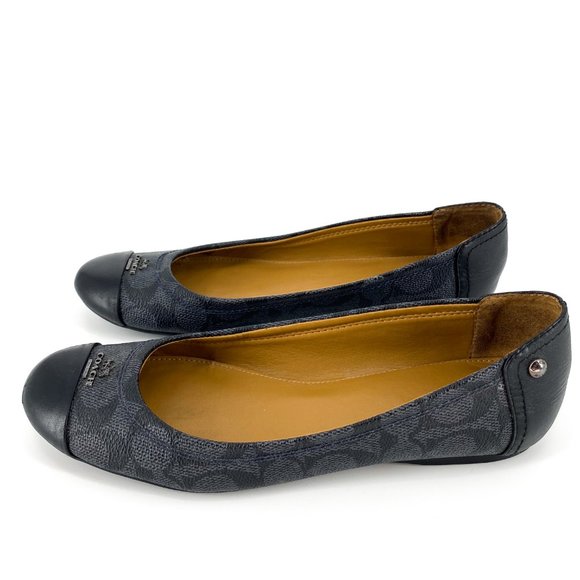 COACH Chelsea Black Smoke Signature Ballet Flats - Picture 4 of 16